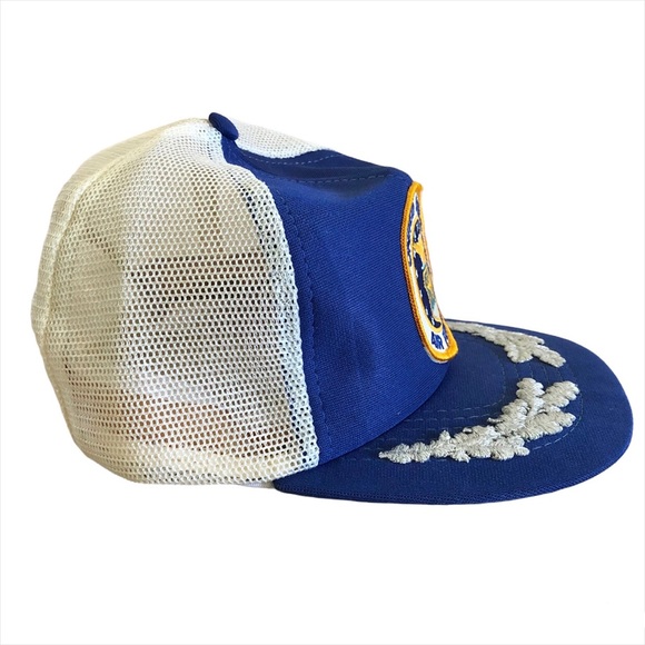 Vintage Cap Trucker Hat United States Air Force Patch Snapback Silver Oak Leaf - Picture 7 of 10